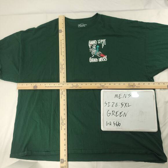 Eighty Eight Brand Good Times Good Vibes Crew Neck T Shirt Mens Size 5XL Green - Picture 4 of 8